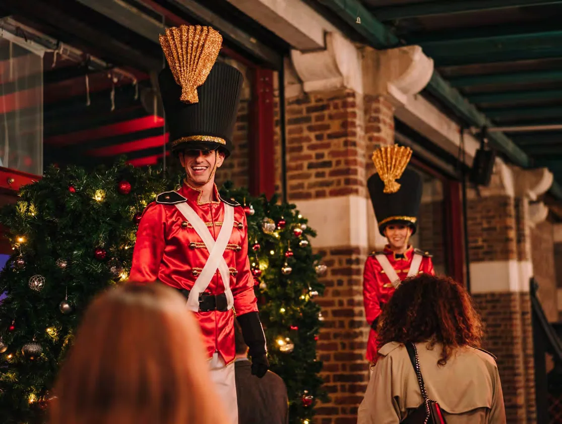 Stilt-Walking Nutcracker Soldiers